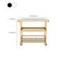 Marble Home Dining Kitchen Trolley Rectangular Prep Table with Towel Rack Clearhalo 'furn' 'furn_kitchen_islands_carts' 'Furniture' 'Kitchen & Dining Furniture' 'Kitchen Islands & Carts' 'kitchen_islands_carts' 6663095