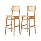 Modern Style Bar Stool Solid Wood Counter Stool for Living Room
