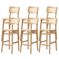 Modern Style Bar Stool Solid Wood Counter Stool for Living Room