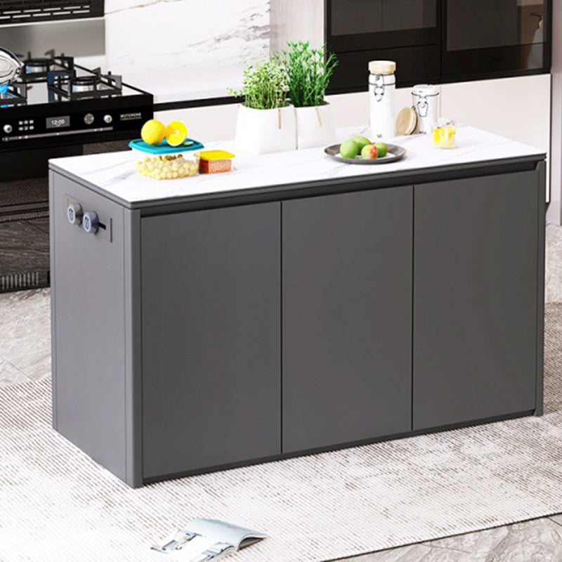 Maison de cuisine à manger table îlot d'îlot de cuisine rectangulaire moderne