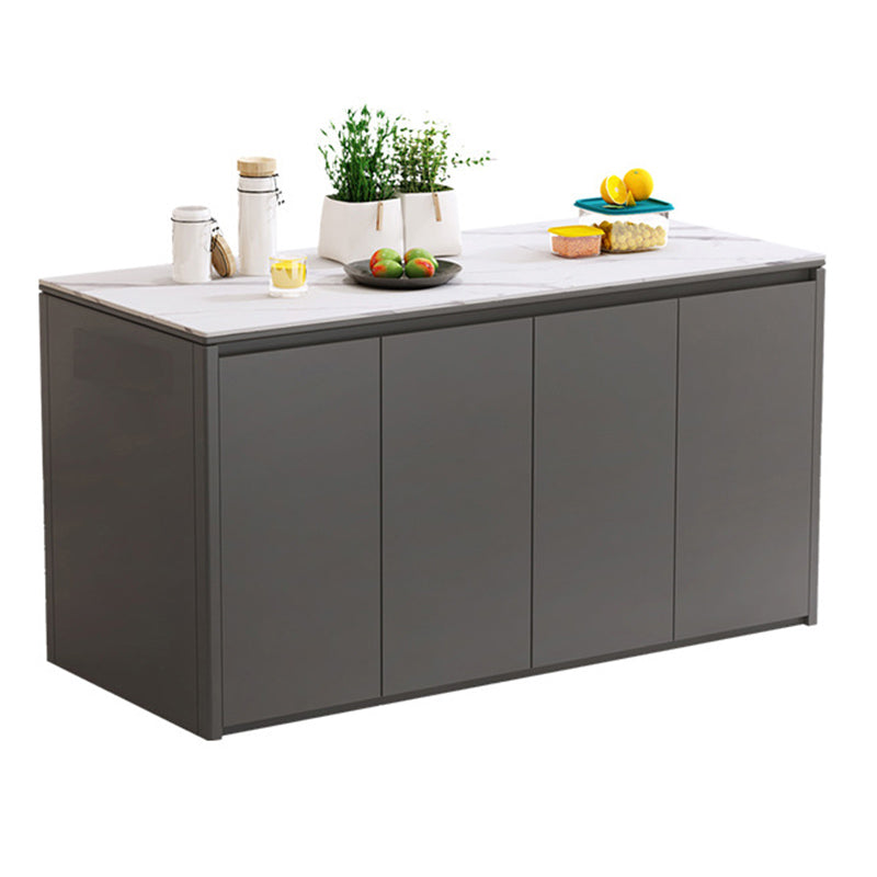 Maison de cuisine à manger table îlot d'îlot de cuisine rectangulaire moderne