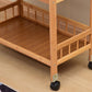 Rolling Kitchen Trolley Rectangular Bamboo Wooden Prep Table Clearhalo 'furn' 'furn_kitchen_islands_carts' 'Furniture' 'Kitchen & Dining Furniture' 'Kitchen Islands & Carts' 'kitchen_islands_carts' 6663199