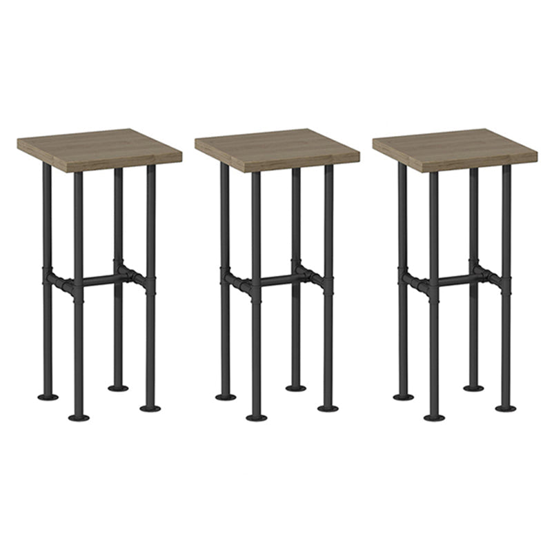 Moderne 1/3/4-delige bartafelset, rechthoekige grenenhouten aanrechttafel met hoge krukken