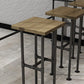 Moderne 1/3/4-delige bartafelset, rechthoekige grenenhouten aanrechttafel met hoge krukken