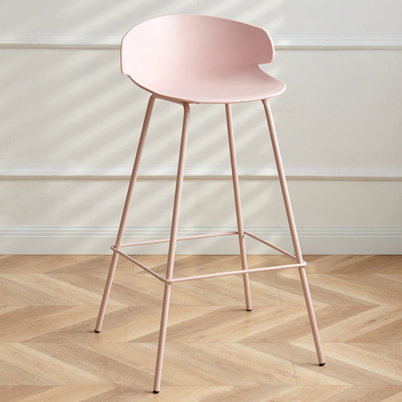 Modern Plastic Bar Stool Backrest Counter Stool for Living Room