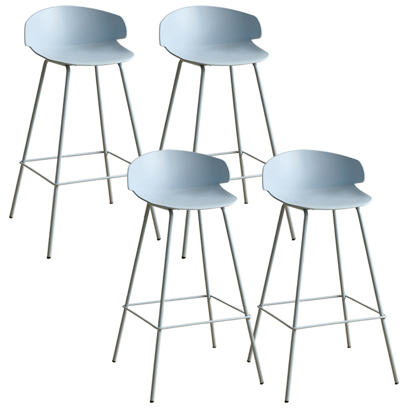 Modern Plastic Bar Stool Backrest Counter Stool for Living Room