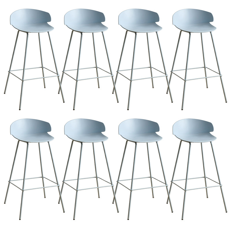 Modern Plastic Bar Stool Backrest Counter Stool for Living Room