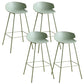 Modern Plastic Bar Stool Backrest Counter Stool for Living Room