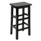 Solid Wood Bar Stool Counter Armless Backless Stool for Living Room Black 1 Piece Counter Stool (23.5"H) Clearhalo 'Bar Furniture' 'Bar Stools' 'bar_stools' 'furn' 'furn_bar_stools' 'Furniture' 'Kitchen & Dining Furniture' 6663319