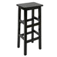 Solid Wood Bar Stool Counter Armless Backless Stool for Living Room Black 1 Piece Bar Stool(31"H) Clearhalo 'Bar Furniture' 'Bar Stools' 'bar_stools' 'furn' 'furn_bar_stools' 'Furniture' 'Kitchen & Dining Furniture' 6663334