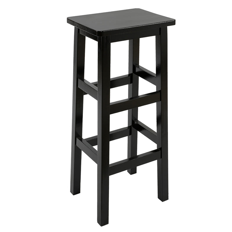 Solid Wood Bar Stool Counter Armless Backless Stool for Living Room Black 1 Piece Bar Stool(31"H) Clearhalo 'Bar Furniture' 'Bar Stools' 'bar_stools' 'furn' 'furn_bar_stools' 'Furniture' 'Kitchen & Dining Furniture' 6663334