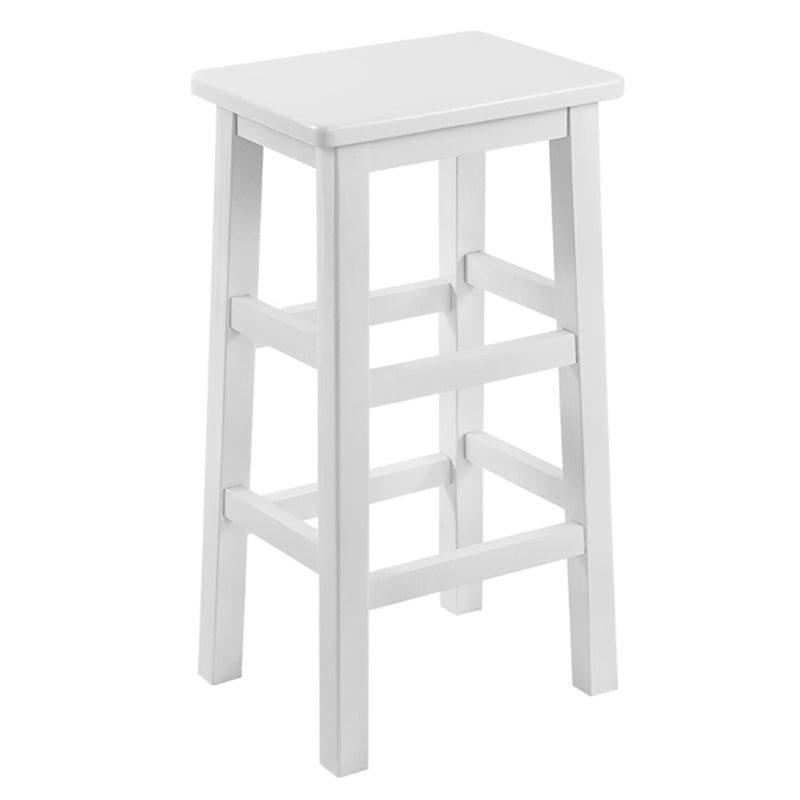 Solid Wood Bar Stool Counter Armless Backless Stool for Living Room White 1 Piece Counter Stool (23.5"H) Clearhalo 'Bar Furniture' 'Bar Stools' 'bar_stools' 'furn' 'furn_bar_stools' 'Furniture' 'Kitchen & Dining Furniture' 6663339