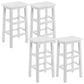 Solid Wood Bar Stool Counter Armless Backless Stool for Living Room White 4 Piece Set Counter Stool (23.5"H) Clearhalo 'Bar Furniture' 'Bar Stools' 'bar_stools' 'furn' 'furn_bar_stools' 'Furniture' 'Kitchen & Dining Furniture' 6663341