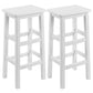 Solid Wood Bar Stool Counter Armless Backless Stool for Living Room White 2 Piece Set Bar Stool(28"H) Clearhalo 'Bar Furniture' 'Bar Stools' 'bar_stools' 'furn' 'furn_bar_stools' 'Furniture' 'Kitchen & Dining Furniture' 6663345