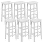 Solid Wood Bar Stool Counter Armless Backless Stool for Living Room White 6 Piece Set Bar Stool(28"H) Clearhalo 'Bar Furniture' 'Bar Stools' 'bar_stools' 'furn' 'furn_bar_stools' 'Furniture' 'Kitchen & Dining Furniture' 6663347