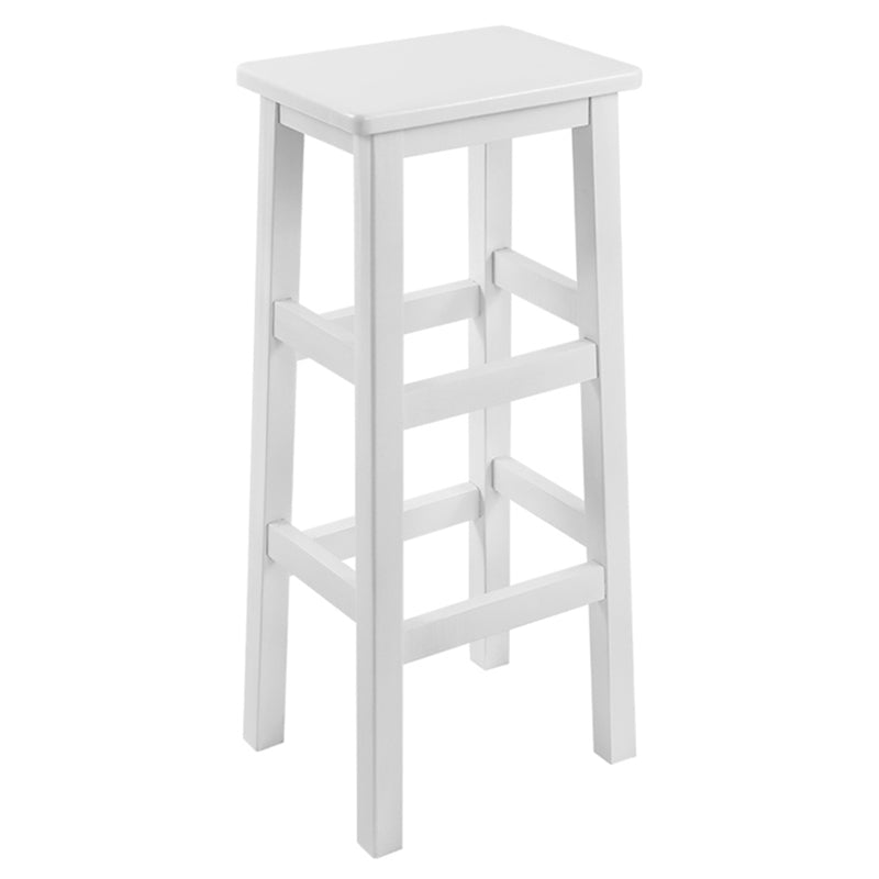 Solid Wood Bar Stool Counter Armless Backless Stool for Living Room White 1 Piece Bar Stool(31"H) Clearhalo 'Bar Furniture' 'Bar Stools' 'bar_stools' 'furn' 'furn_bar_stools' 'Furniture' 'Kitchen & Dining Furniture' 6663349