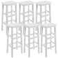 Solid Wood Bar Stool Counter Armless Backless Stool for Living Room White 6 Piece Set Bar Stool(31"H) Clearhalo 'Bar Furniture' 'Bar Stools' 'bar_stools' 'furn' 'furn_bar_stools' 'Furniture' 'Kitchen & Dining Furniture' 6663352