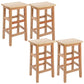 Solid Wood Bar Stool Counter Armless Backless Stool for Living Room Wood 4 Piece Set Counter Stool (23.5"H) Clearhalo 'Bar Furniture' 'Bar Stools' 'bar_stools' 'furn' 'furn_bar_stools' 'Furniture' 'Kitchen & Dining Furniture' 6663356