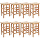 Solid Wood Bar Stool Counter Armless Backless Stool for Living Room Wood 8 Piece Set Counter Stool (23.5"H) Clearhalo 'Bar Furniture' 'Bar Stools' 'bar_stools' 'furn' 'furn_bar_stools' 'Furniture' 'Kitchen & Dining Furniture' 6663358