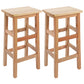 Solid Wood Bar Stool Counter Armless Backless Stool for Living Room Wood 2 Piece Set Bar Stool(28"H) Clearhalo 'Bar Furniture' 'Bar Stools' 'bar_stools' 'furn' 'furn_bar_stools' 'Furniture' 'Kitchen & Dining Furniture' 6663360