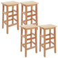 Solid Wood Bar Stool Counter Armless Backless Stool for Living Room Wood 4 Piece Set Bar Stool(28"H) Clearhalo 'Bar Furniture' 'Bar Stools' 'bar_stools' 'furn' 'furn_bar_stools' 'Furniture' 'Kitchen & Dining Furniture' 6663361