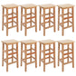 Solid Wood Bar Stool Counter Armless Backless Stool for Living Room Wood 8 Piece Set Bar Stool(28"H) Clearhalo 'Bar Furniture' 'Bar Stools' 'bar_stools' 'furn' 'furn_bar_stools' 'Furniture' 'Kitchen & Dining Furniture' 6663363