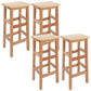 Solid Wood Bar Stool Counter Armless Backless Stool for Living Room Wood 4 Piece Set Bar Stool(31"H) Clearhalo 'Bar Furniture' 'Bar Stools' 'bar_stools' 'furn' 'furn_bar_stools' 'Furniture' 'Kitchen & Dining Furniture' 6663366
