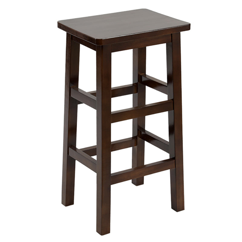 Solid Wood Bar Stool Counter Armless Backless Stool for Living Room Nut-Brown 1 Piece Counter Stool (23.5"H) Clearhalo 'Bar Furniture' 'Bar Stools' 'bar_stools' 'furn' 'furn_bar_stools' 'Furniture' 'Kitchen & Dining Furniture' 6663384