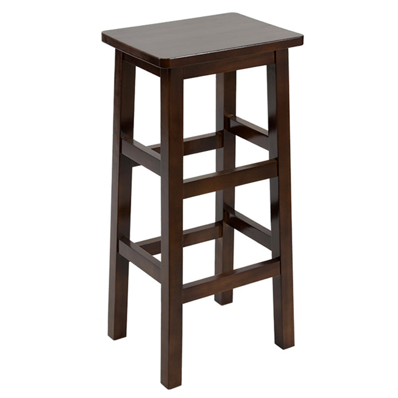 Solid Wood Bar Stool Counter Armless Backless Stool for Living Room Nut-Brown 1 Piece Bar Stool(28"H) Clearhalo 'Bar Furniture' 'Bar Stools' 'bar_stools' 'furn' 'furn_bar_stools' 'Furniture' 'Kitchen & Dining Furniture' 6663389