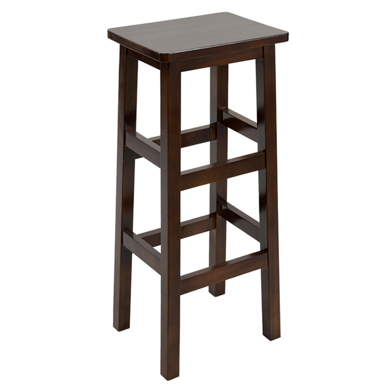 Solid Wood Bar Stool Counter Armless Backless Stool for Living Room Nut-Brown 1 Piece Bar Stool(31"H) Clearhalo 'Bar Furniture' 'Bar Stools' 'bar_stools' 'furn' 'furn_bar_stools' 'Furniture' 'Kitchen & Dining Furniture' 6663394