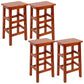 Solid Wood Bar Stool Counter Armless Backless Stool for Living Room Medium Wood 4 Piece Set Counter Stool (23.5"H) Clearhalo 'Bar Furniture' 'Bar Stools' 'bar_stools' 'furn' 'furn_bar_stools' 'Furniture' 'Kitchen & Dining Furniture' 6663400