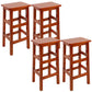 Solid Wood Bar Stool Counter Armless Backless Stool for Living Room Medium Wood 4 Piece Set Bar Stool(28"H) Clearhalo 'Bar Furniture' 'Bar Stools' 'bar_stools' 'furn' 'furn_bar_stools' 'Furniture' 'Kitchen & Dining Furniture' 6663404