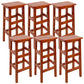 Solid Wood Bar Stool Counter Armless Backless Stool for Living Room Medium Wood 6 Piece Set Bar Stool(31"H) Clearhalo 'Bar Furniture' 'Bar Stools' 'bar_stools' 'furn' 'furn_bar_stools' 'Furniture' 'Kitchen & Dining Furniture' 6663409