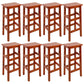 Solid Wood Bar Stool Counter Armless Backless Stool for Living Room Medium Wood 8 Piece Set Bar Stool(31"H) Clearhalo 'Bar Furniture' 'Bar Stools' 'bar_stools' 'furn' 'furn_bar_stools' 'Furniture' 'Kitchen & Dining Furniture' 6663410