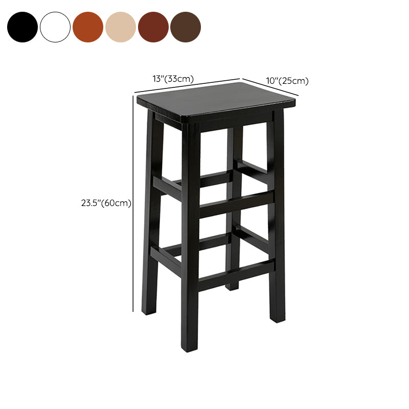 Solid Wood Bar Stool Counter Armless Backless Stool for Living Room Clearhalo 'Bar Furniture' 'Bar Stools' 'bar_stools' 'furn' 'furn_bar_stools' 'Furniture' 'Kitchen & Dining Furniture' 6663411
