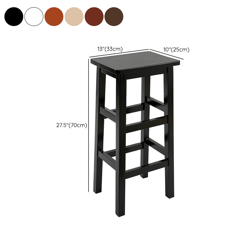 Solid Wood Bar Stool Counter Armless Backless Stool for Living Room Clearhalo 'Bar Furniture' 'Bar Stools' 'bar_stools' 'furn' 'furn_bar_stools' 'Furniture' 'Kitchen & Dining Furniture' 6663412