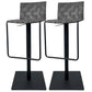Industrial Leather Bar Stool Backrest Adjustable Counter Stool for Living Room Grey 2 Piece Set Clearhalo 'Bar Furniture' 'Bar Stools' 'bar_stools' 'furn' 'furn_bar_stools' 'Furniture' 'Kitchen & Dining Furniture' 6663415