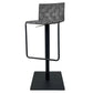 Industrial Leather Bar Stool Backrest Adjustable Counter Stool for Living Room Grey 1 Piece Clearhalo 'Bar Furniture' 'Bar Stools' 'bar_stools' 'furn' 'furn_bar_stools' 'Furniture' 'Kitchen & Dining Furniture' 6663423