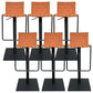 Industrial Leather Bar Stool Backrest Adjustable Counter Stool for Living Room Orange 6 Piece Set Clearhalo 'Bar Furniture' 'Bar Stools' 'bar_stools' 'furn' 'furn_bar_stools' 'Furniture' 'Kitchen & Dining Furniture' 6663434