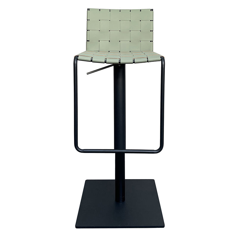 Industrial Leather Bar Stool Backrest Adjustable Counter Stool for Living Room Green 1 Piece Clearhalo 'Bar Furniture' 'Bar Stools' 'bar_stools' 'furn' 'furn_bar_stools' 'Furniture' 'Kitchen & Dining Furniture' 6663436