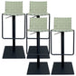 Industrial Leather Bar Stool Backrest Adjustable Counter Stool for Living Room Green 4 Piece Set Clearhalo 'Bar Furniture' 'Bar Stools' 'bar_stools' 'furn' 'furn_bar_stools' 'Furniture' 'Kitchen & Dining Furniture' 6663438