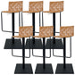 Industrial Leather Bar Stool Backrest Adjustable Counter Stool for Living Room Light Brown 6 Piece Set Clearhalo 'Bar Furniture' 'Bar Stools' 'bar_stools' 'furn' 'furn_bar_stools' 'Furniture' 'Kitchen & Dining Furniture' 6663449