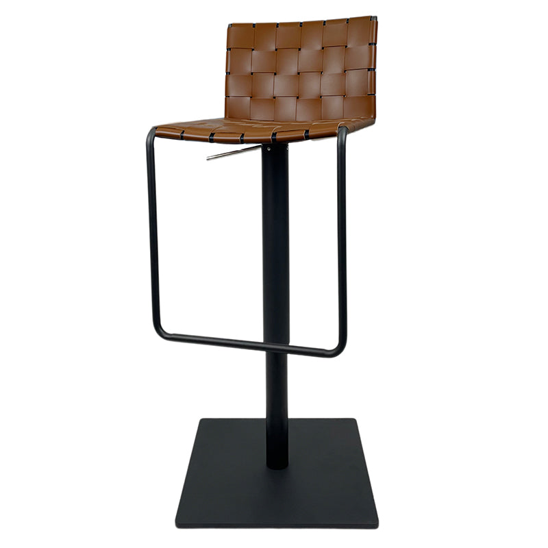 Industrial Leather Bar Stool Backrest Adjustable Counter Stool for Living Room Coffee 1 Piece Clearhalo 'Bar Furniture' 'Bar Stools' 'bar_stools' 'furn' 'furn_bar_stools' 'Furniture' 'Kitchen & Dining Furniture' 6663451