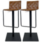 Industrial Leather Bar Stool Backrest Adjustable Counter Stool for Living Room Coffee 2 Piece Set Clearhalo 'Bar Furniture' 'Bar Stools' 'bar_stools' 'furn' 'furn_bar_stools' 'Furniture' 'Kitchen & Dining Furniture' 6663452