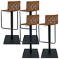 Industrial Leather Bar Stool Backrest Adjustable Counter Stool for Living Room Coffee 4 Piece Set Clearhalo 'Bar Furniture' 'Bar Stools' 'bar_stools' 'furn' 'furn_bar_stools' 'Furniture' 'Kitchen & Dining Furniture' 6663453