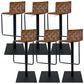 Industrial Leather Bar Stool Backrest Adjustable Counter Stool for Living Room Coffee 6 Piece Set Clearhalo 'Bar Furniture' 'Bar Stools' 'bar_stools' 'furn' 'furn_bar_stools' 'Furniture' 'Kitchen & Dining Furniture' 6663454