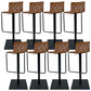 Industrial Leather Bar Stool Backrest Adjustable Counter Stool for Living Room Coffee 8 Piece Set Clearhalo 'Bar Furniture' 'Bar Stools' 'bar_stools' 'furn' 'furn_bar_stools' 'Furniture' 'Kitchen & Dining Furniture' 6663455