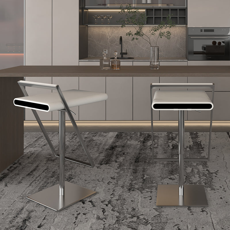 Tabouret de bar en cuir tabouret de comptoir industriel pour le salon