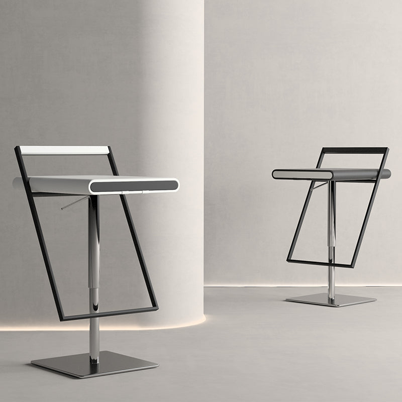 Tabouret de bar en cuir tabouret de comptoir industriel pour le salon