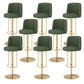 Adjustable Height Bar Stool Leather Backrest Counter Stool for Bristol Gold Green 8 Piece Set Clearhalo 'Bar Furniture' 'Bar Stools' 'bar_stools' 'furn' 'furn_bar_stools' 'Furniture' 'Kitchen & Dining Furniture' 6663563
